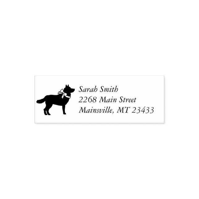Siberian Husky Dog Baby Shower Puppy Grey Self-inking Stamp (Design)