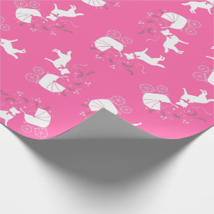 Siberian Husky Dog Baby Shower Puppy Wrapping Paper
