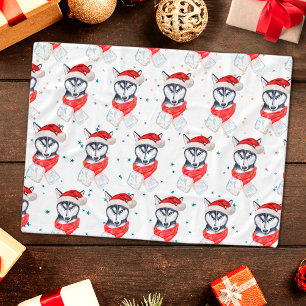 Siberian Husky Dog Breed Christmas Stars Fleece Blanket