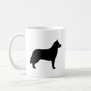 Siberian Husky Dog Breed Silhouettes Coffee Mug