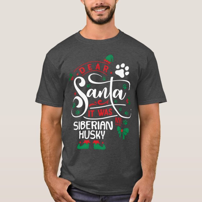 Siberian Husky Dog Christmas Dog breed girl gift T-Shirt (Front)