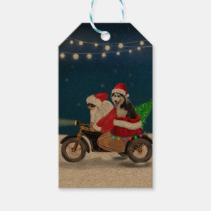 Siberian Husky Dog Christmas Santa Claus   Gift Tags