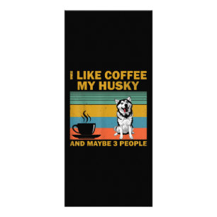 Siberian Husky Dog   Coffee Lovers Quote Gift Rack Card