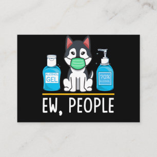 Siberian Husky Dog Face Mask And Hand Wash Business Card