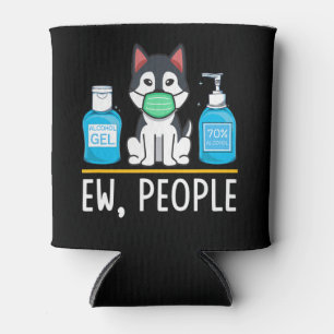 Siberian Husky Dog Face Mask And Hand Wash Can Cooler