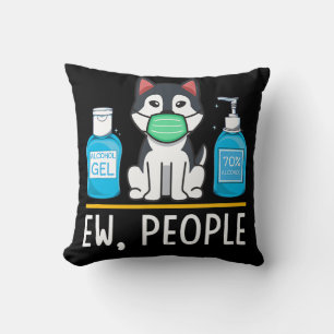 Siberian Husky Dog Face Mask And Hand Wash Cushion