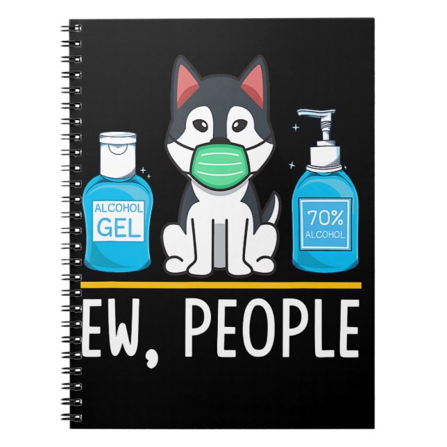 Siberian Husky Dog Face Mask And Hand Wash Notebook (Front)
