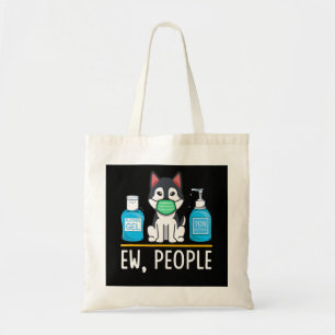 Siberian Husky Dog Face Mask And Hand Wash Tote Bag