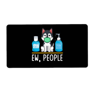 Siberian Husky Dog Face Mask Hand Sanitizer Funny