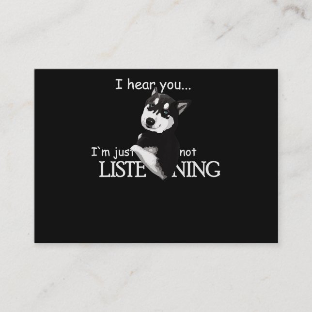 Siberian Husky Dog Husky Dog Lovers Business Card (Front)