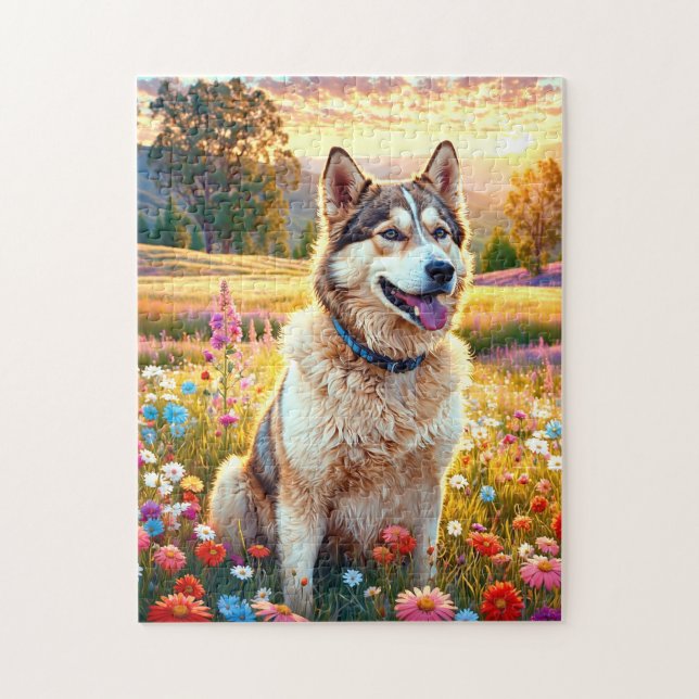Siberian Husky Dog   Jigsaw Puzzle (Vertical)