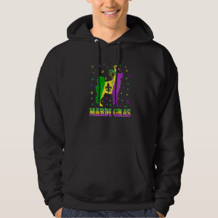 Siberian Husky Dog Mardi Gras Carnival Jester Bead Hoodie