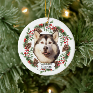 Siberian Husky dog Personalised Pet Ornament