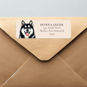 Siberian Husky Dog Personalized Address Return Address Label