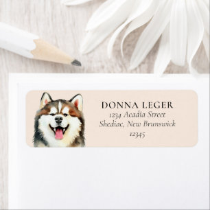 Siberian Husky Dog Personalized Address Return Address Label