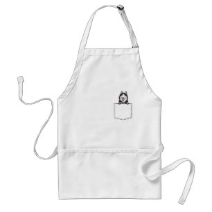 Siberian Husky Dog Pocket Apron