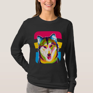 Siberian Husky Dog Pop Art T-Shirt
