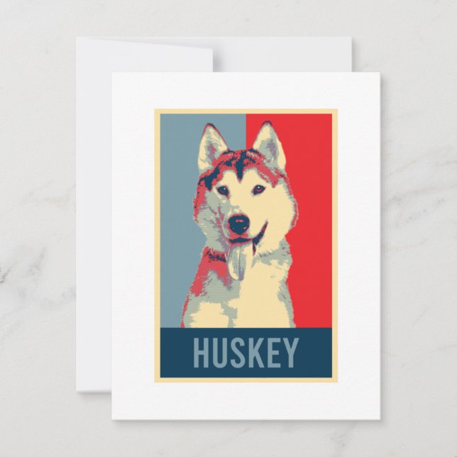 Siberian Husky Dog Portrait Pop Art (Front)