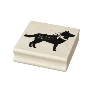 Siberian Husky Dog Puppy Malamut Rubber Stamp