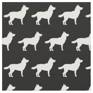 Siberian Husky Dog Silhouette Pet Fabric