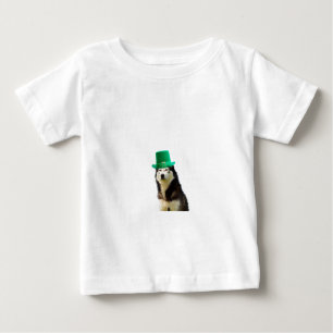 Siberian Husky Dog St. Patrick's day Baby T-Shirt