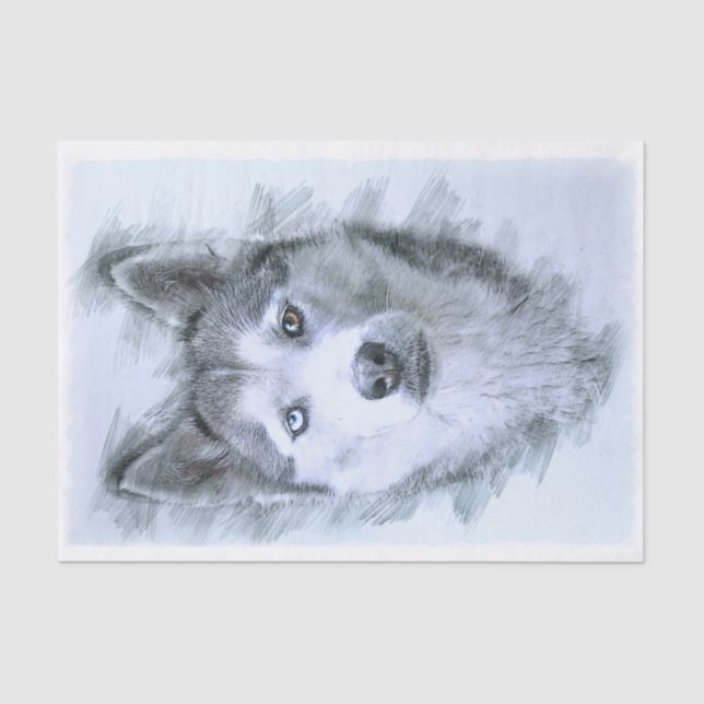Siberian Husky Dog Tissue Paper (Front)