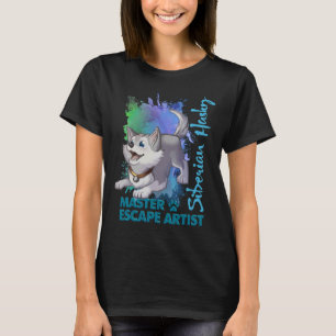Siberian Husky Dog W Job The Master Escape Artist T-Shirt