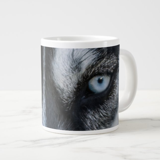 Siberian Husky Eyes Large Coffee Mug (Front Right)