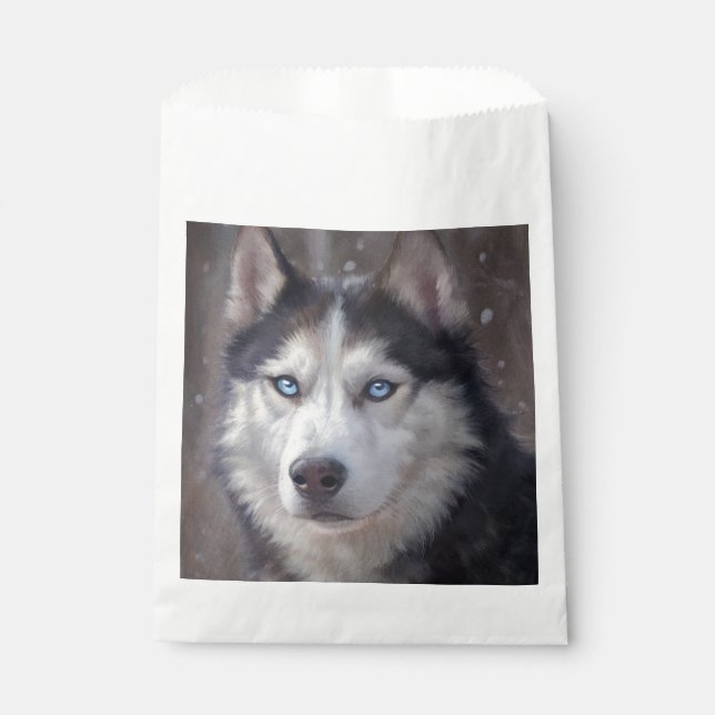 Siberian Husky Favour Bag (Front)