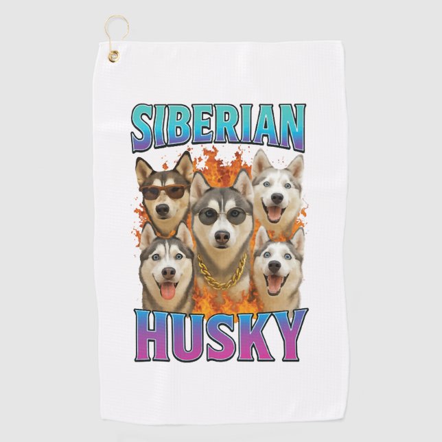 Siberian Husky  Golf Towel (Front)