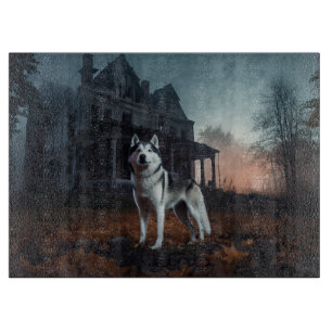 Siberian Husky Halloween Scary Cutting Board