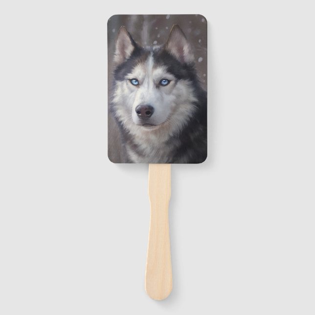 Siberian Husky Hand Fan (Front)