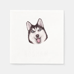 Siberian Husky Head Dog Breed Animal Pet Lover Gif Napkin