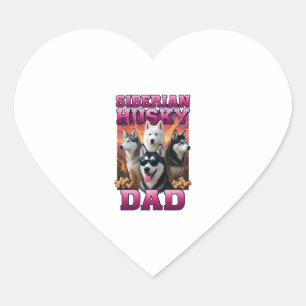 Siberian Husky Heart Sticker