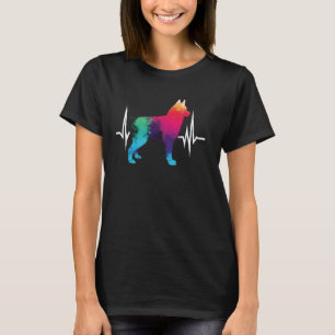 Siberian Husky Heartbeat - Vintage Colourful Husky T-Shirt