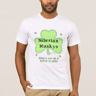 Siberian Husky Heaven; Husky St. Patrick's day T-Shirt