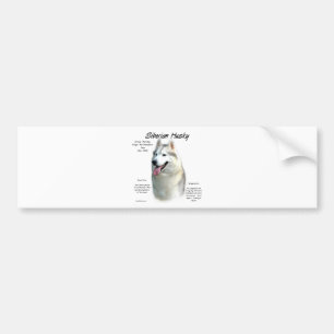 Siberian Husky History Design Bumper Sticker