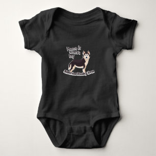 Siberian Husky Home Baby Bodysuit