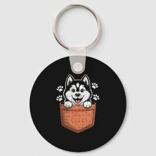 Siberian Husky In Your Front Cket Key Ring