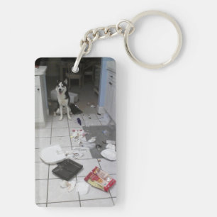 Siberian Husky Key Ring