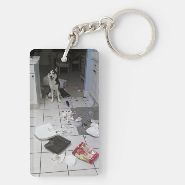 Siberian Husky Key Ring (Back)