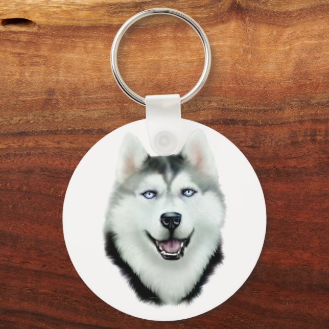 Siberian Husky Key Ring (Front)