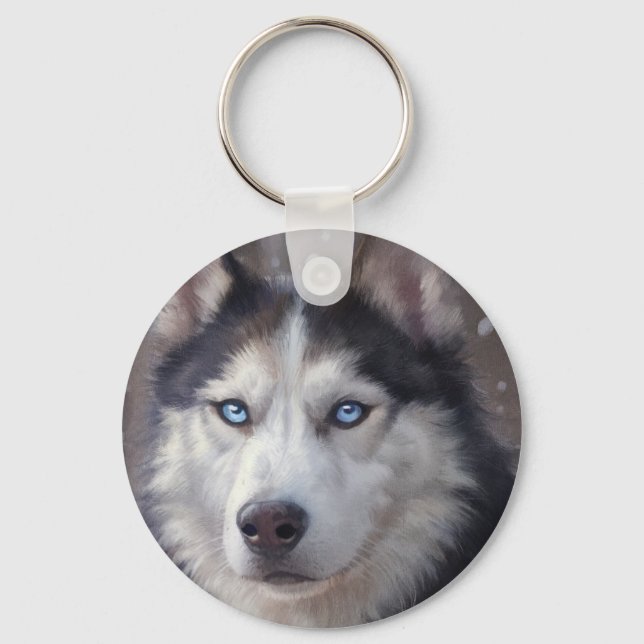Siberian Husky Key Ring (Front)