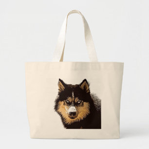 Siberian Husky Large Tote Bag