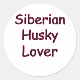 Siberian Husky Lover Classic Round Sticker