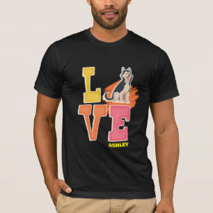 Siberian husky lovers cute colour T-Shirt