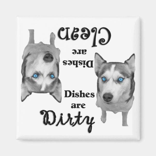 Siberian Husky Lovers Dishwasher Magnet (Front)