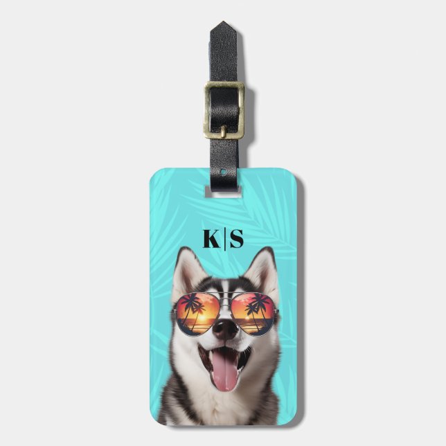 Siberian Husky Luggage Tag (Front Vertical)