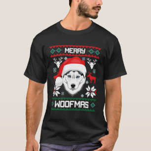 Siberian Husky Merry Woofmas Gift For Christmas Xm T-Shirt