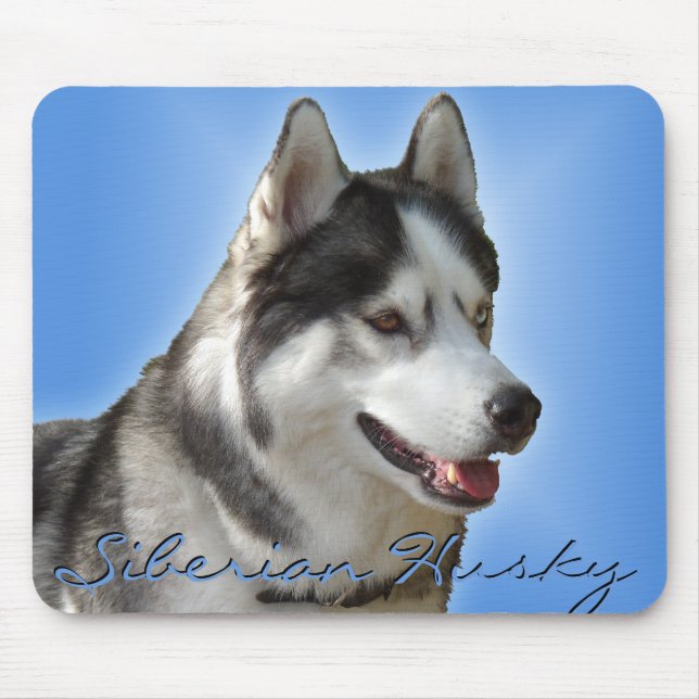 Siberian Husky Mousepad Gifts Malamute Sled Dogs (Front)
